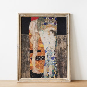 Gustav Klimt Print - The Three Ages of the Woman - Art Nouveau Print - DIGITAL DOWNLOAD Wall Art