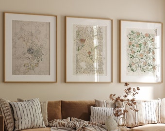 William Morris Digital Download Set de 3 impresiones - Art Nouveau Wall Art - Gallery Wall Set - Arte imprimible - DESCARGA INSTANTE