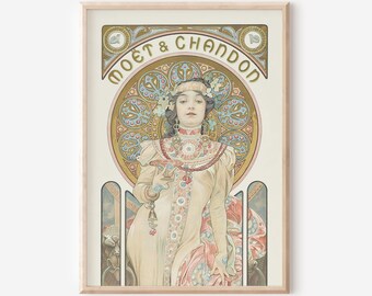 Art Nouveau Wall Art - Mucha Print - Famous Art Posters - INSTANT DOWNLOAD
