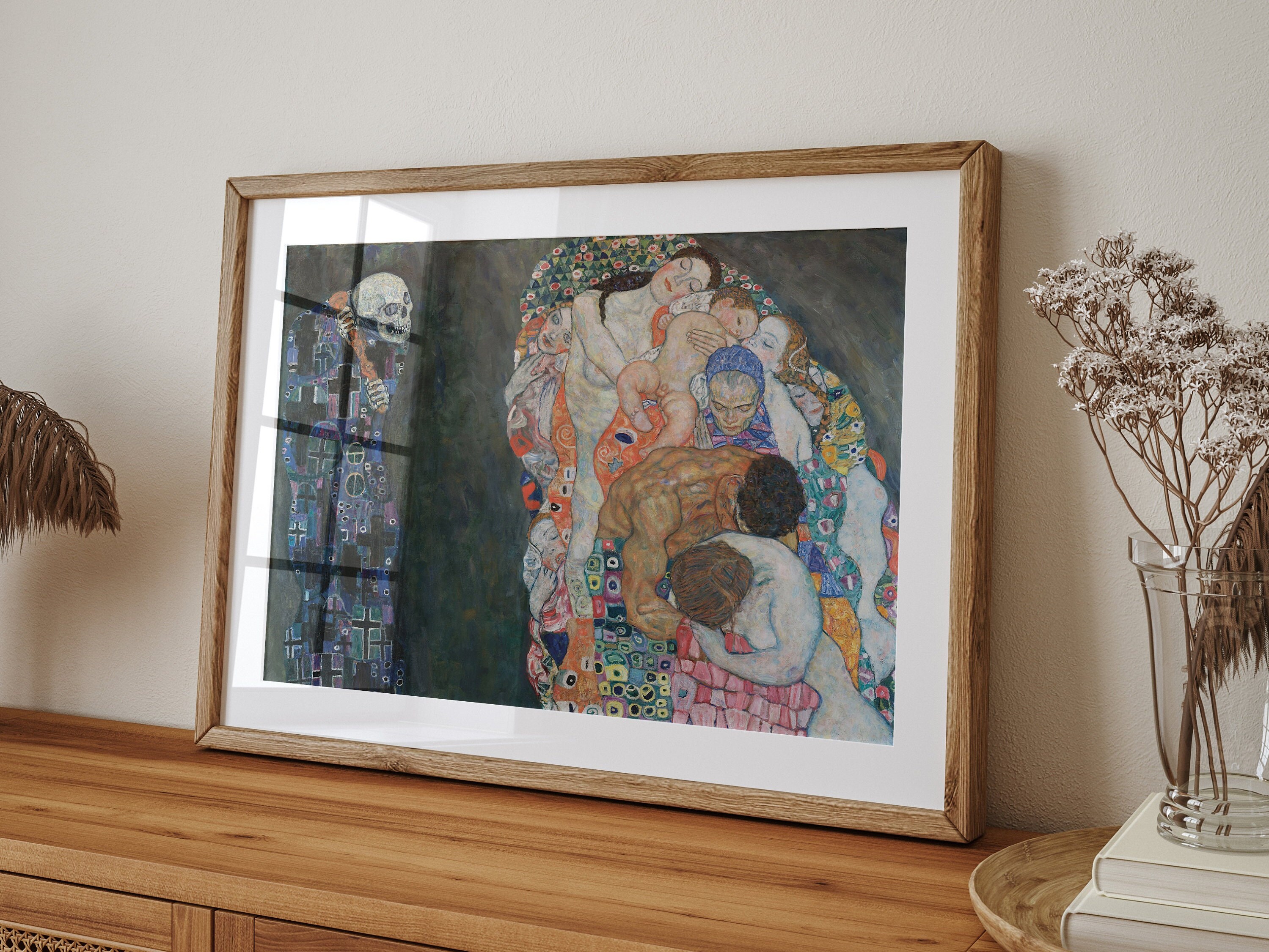 Gustav Klimt - Art Nouveau Prints - Death and Life Gothic Painting ...