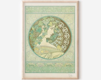 Art Nouveau Wall Art - Alphonse Mucha Poster - Art Nouveau Print - Printable Wall Art - INSTANT DOWNLOAD