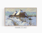 Samsung Frame TV Art Christmas - Frame Tv Art Landscape Oil painting - INSTANT DOWNLOAD TV16
