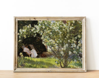 French Country Wall Art - Vintage Garden Painting | Instant Download + BONUS PRINT