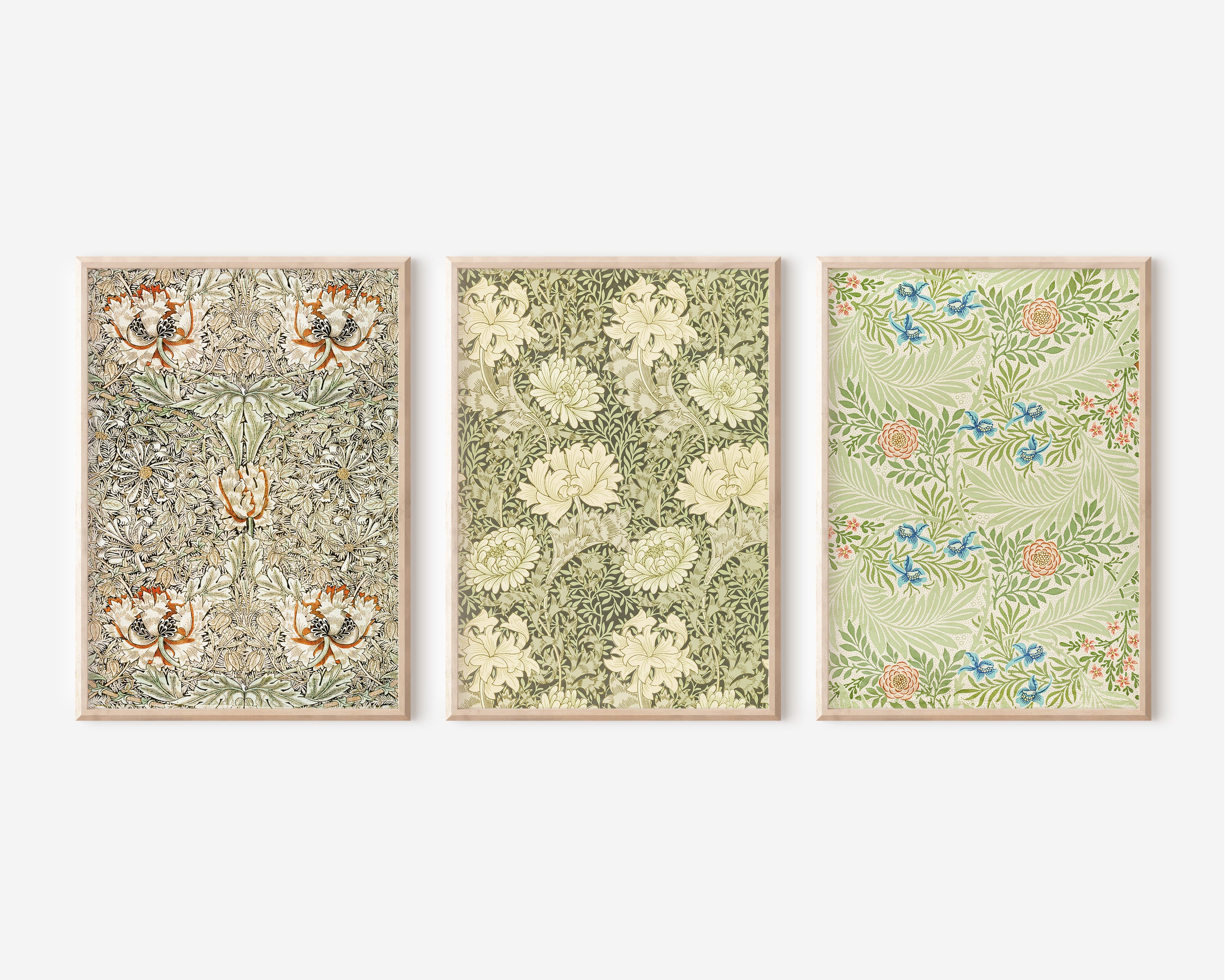 William Morris Digital Download Set of 3 Prints - Art Nouveau Printable ...