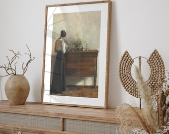 Vintage Victorian Woman Portrait | Woman Reading - Printable Wall Art - INSTANT DOWNLOAD