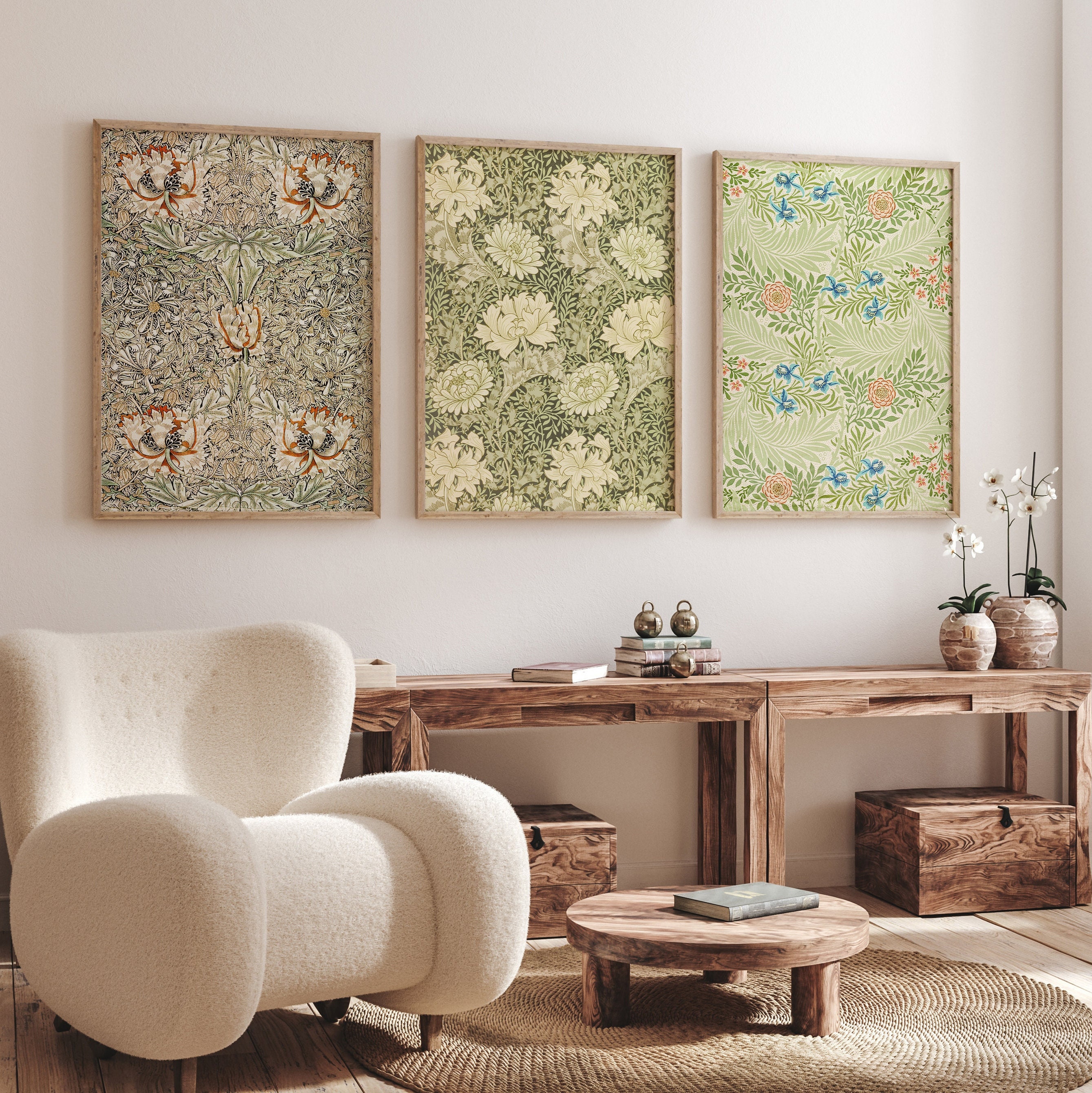 William Morris Digital Download Set of 3 Prints - Art Nouveau Printable ...