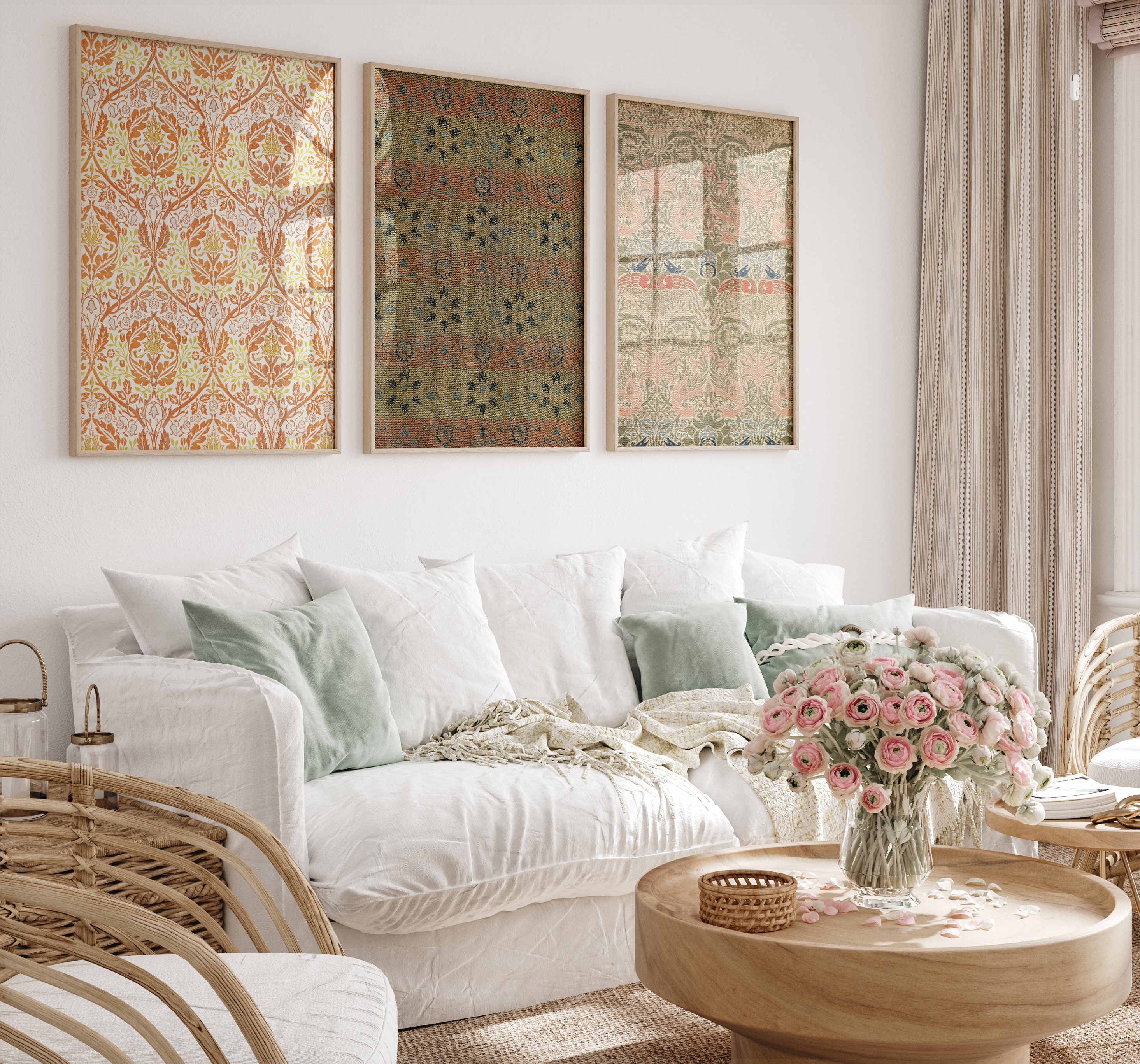 William Morris Print Set of 3 Posters - Art Nouveau Wall Art Digital ...