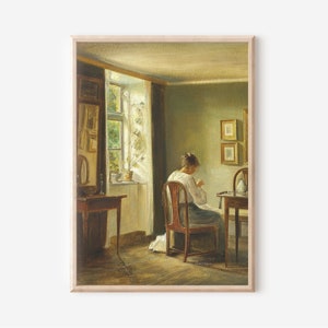 Victorian Woman Portrait Wall Art - Antique Oil Painting - Interior Printable Art - INSTANT DOWNLOAD image 5