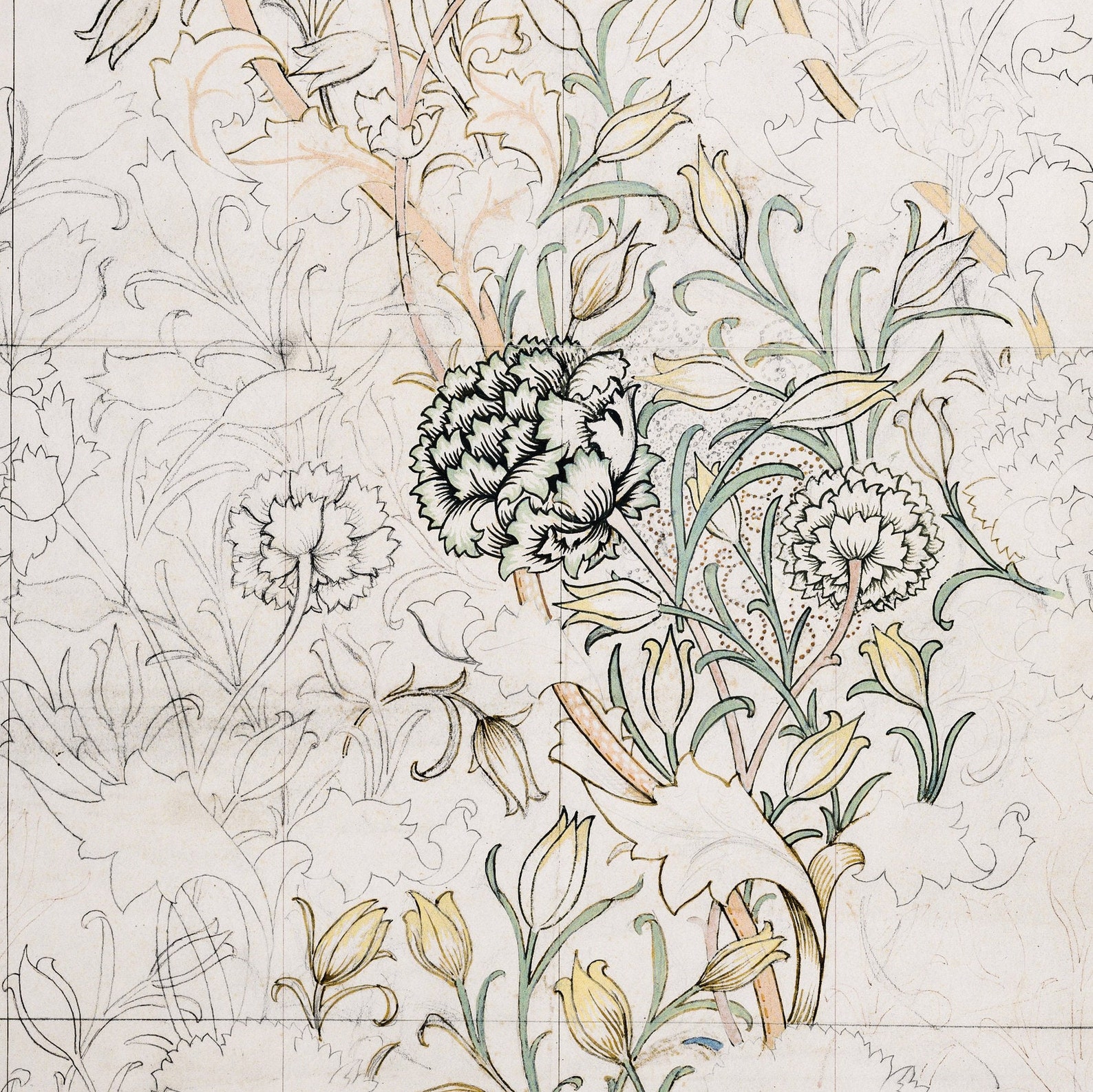 William Morris Print - Art Nouveau Wall Art- Mid Century Modern Wall ...