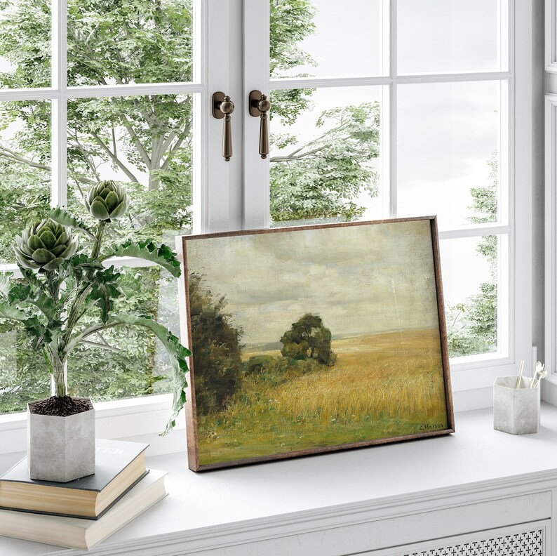 French Country Wall Art French Art Cottage Landscape Print - Etsy