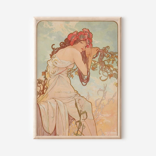 Jugendstil-Wandkunst – Alphonse Mucha – Vintage-Poster, druckbare Wandkunst – SOFORTIGER DOWNLOAD