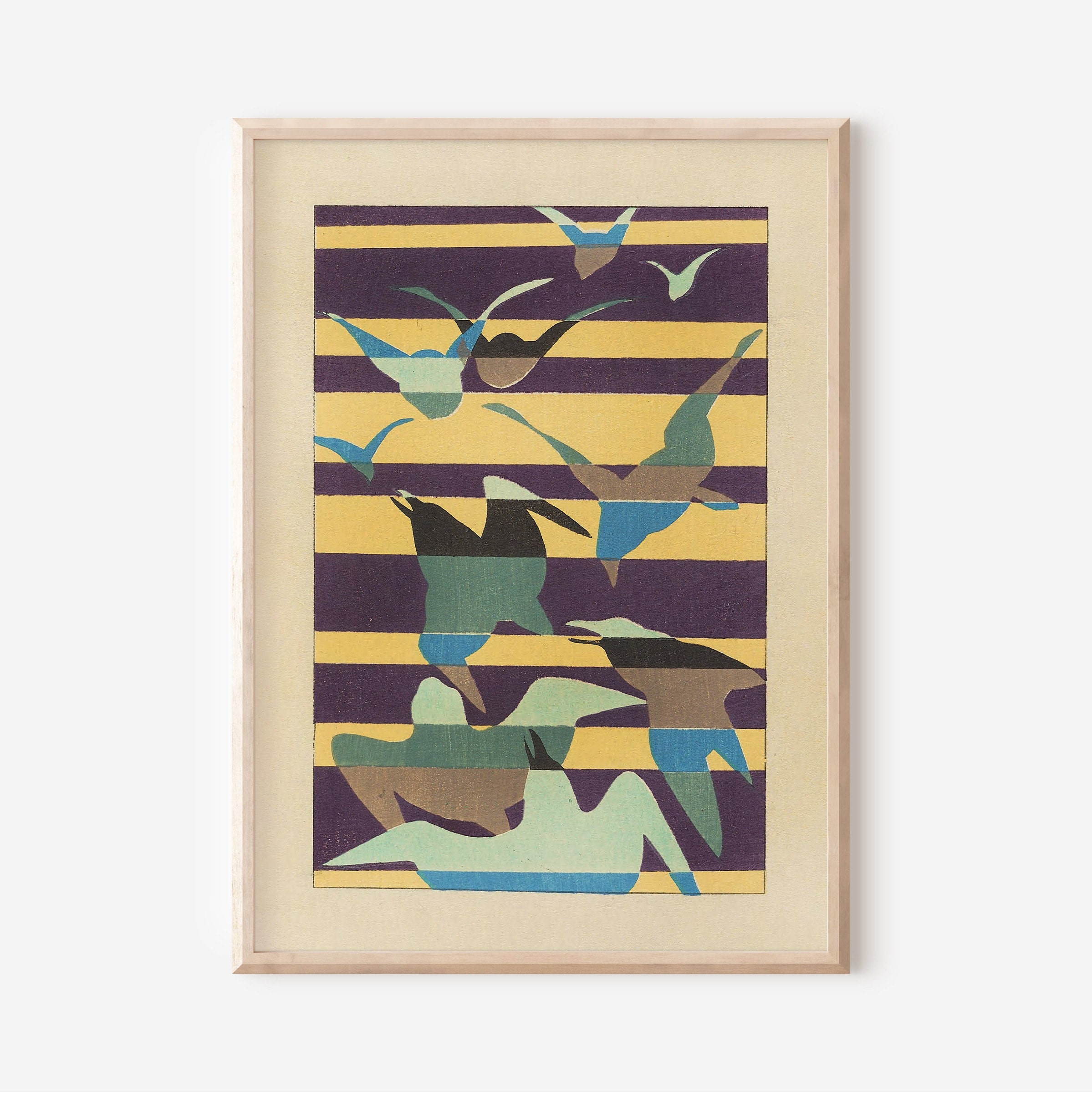 Vintage Japanese Minimalist Art set of 6 Minimal Japanese Art Etsy