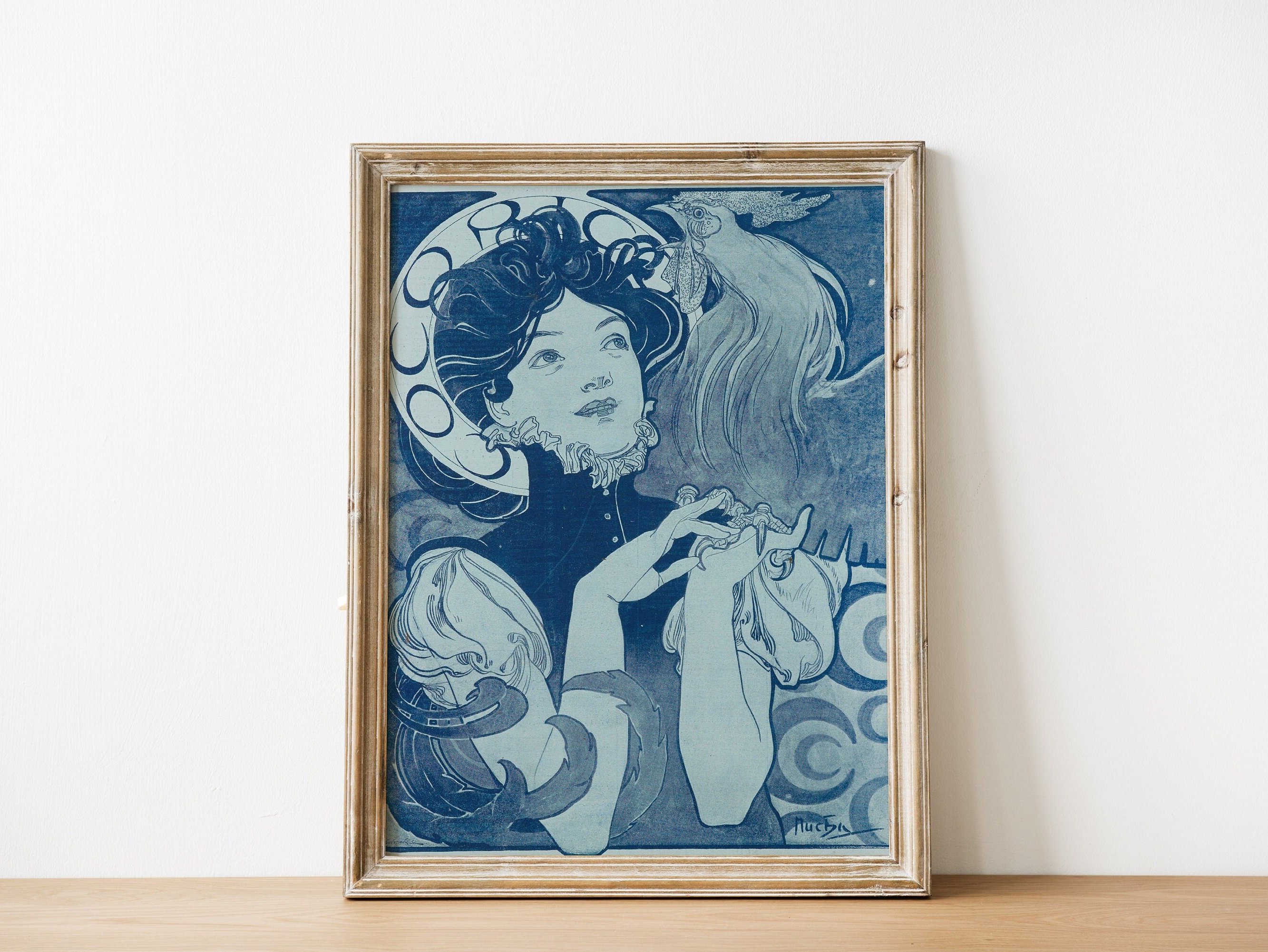 Alphonse Mucha Poster - Cocorico - Art Nouveau Print - Vintage Printable Wall Art - DIGITAL DOWNLOAD