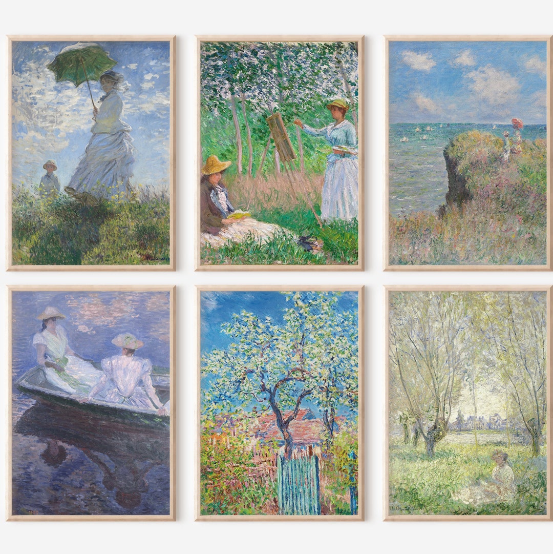 Gallery Wall Set - Monet Download - Set of 6 Print - Monet Digital ...
