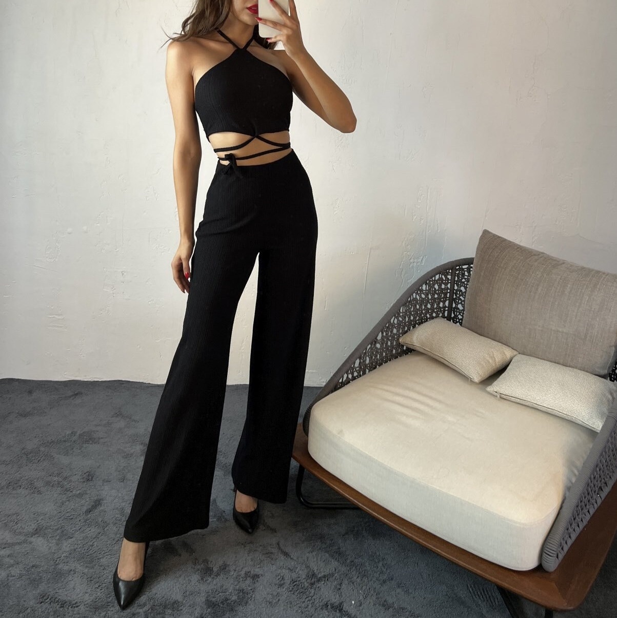 Women Crop Top and Pant SUIT, Sexy Suit, Black Crop Tops, Black Women  Pants, Black Women Suit, Women Summer Tops, Women Casual Suits 