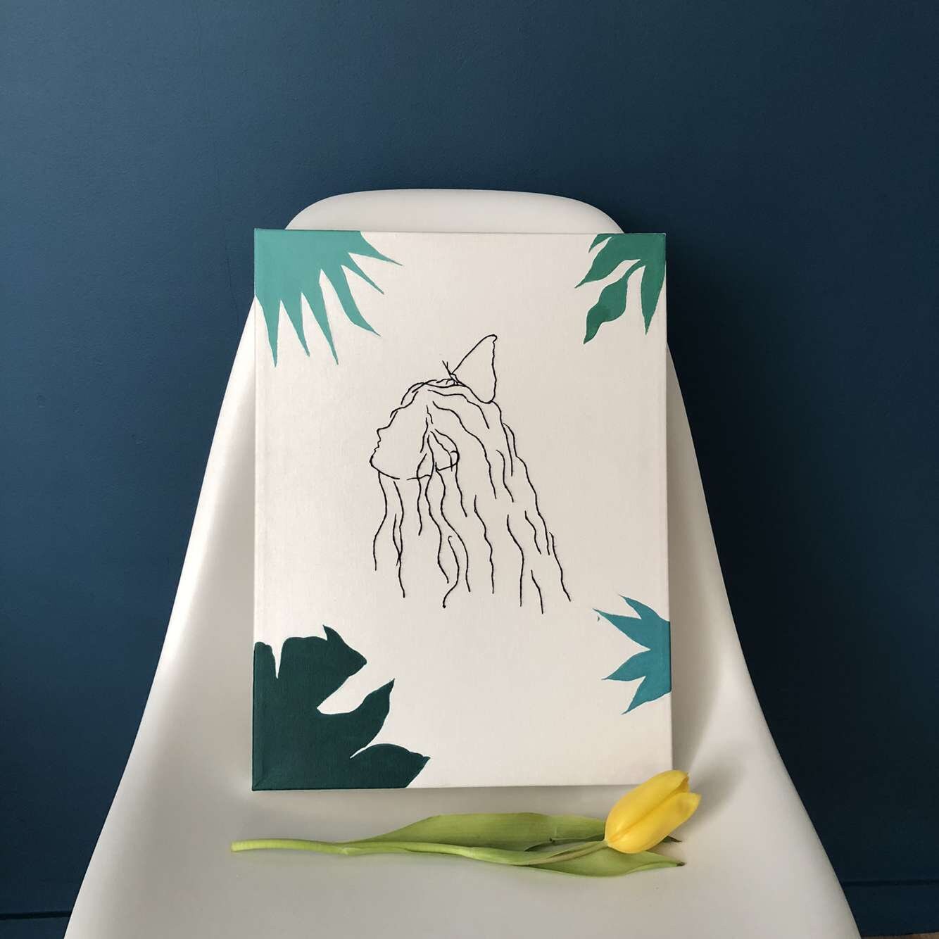 Broderie et Peinture sur Toile