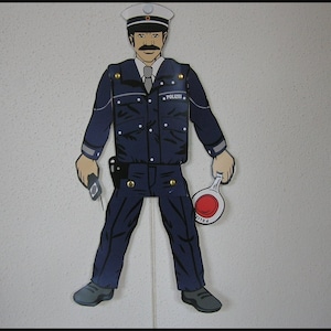 Police jumping jack fabrication feuille d&#39;artisanat enfants maternelle découpé garderie idées d&#39;artisanat paquet de matériel modèle d&#39;artisanat scolaire Sam policier