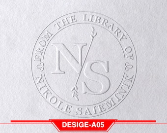 Personalized Book Embosser, Custom Stamp Embosser, Book Stamp, From The Library Of Stamp, Library Stamp, Rubber Stamp, Book Lover Gift