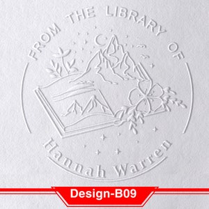 Personalisierter Buchpräger, Aus der Bibliothek des Buchstempels, Benutzerdefinierter Bibliothekspräger, Ex Libris-Stempel, Geschenk für Buchliebhaber