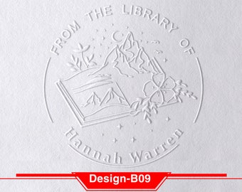 Gravador de livros personalizado, carimbo da biblioteca de livros, gravador de biblioteca personalizado, carimbo Ex Libris, presente para amantes de livros