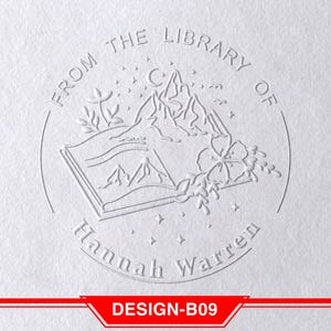 Timbro per goffratura di libri personalizzato / Timbro per goffratura / Timbro per goffratura di libri personalizzato / Timbro per goffratura di biblioteche / Timbro per libri personalizzato, timbro autoinchiostrante