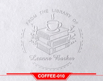 Relevo de livros personalizado, personalizado da biblioteca de relevo de livros, carimbo de livro, relevo de biblioteca, Ex Libris Leia e ame
