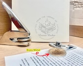 Book Embosser Personalized , Custom Book Stamp Embosser, From The Library Of Stamp, Library Stamp, Self Inking Stamp