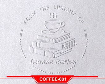 Book Embosser Personalized, Custom Book Stamp, From The Library of, Library Embosser Stamp, Ex Libris Stamp, Book Lover Gift