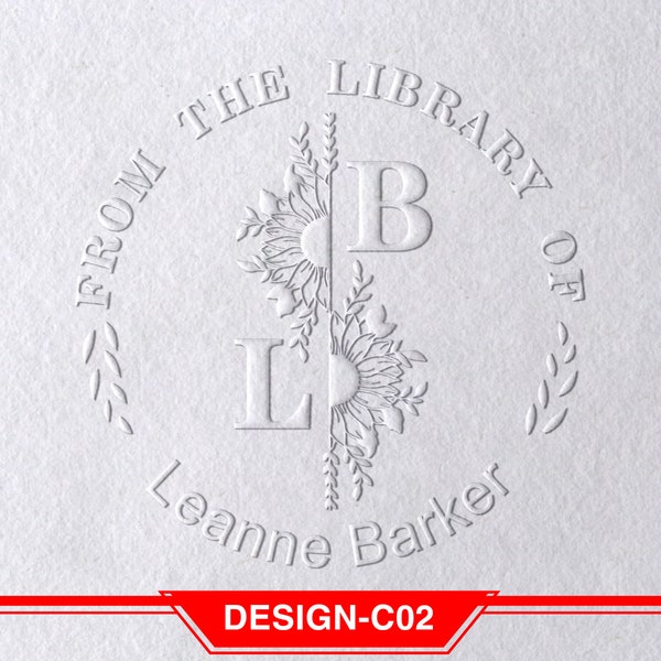 Book Embosser Personalized , Custom Stamp Embosser, Book Stamp, From The Library Of Stamp, Library Stamp, Rubber Stamp, Book Lover Gift