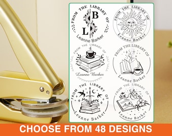 Uit de Library of Book Embosser Gepersonaliseerd Uit de Library of Book Hoort bij Ex Libris Book Lover Gift