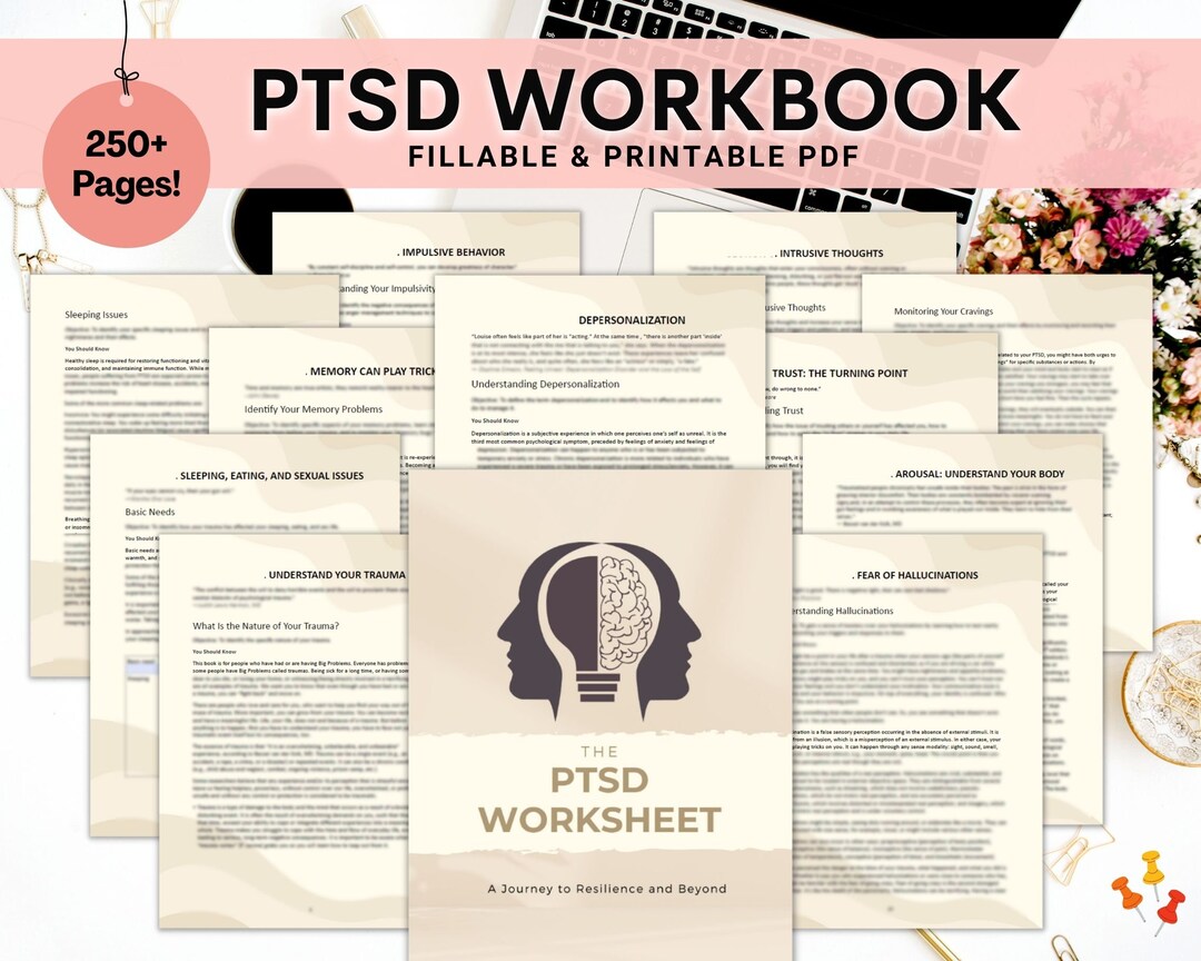 PTSD Fillable &amp; printable Processing Workbook Journal PTSD - Etsy México