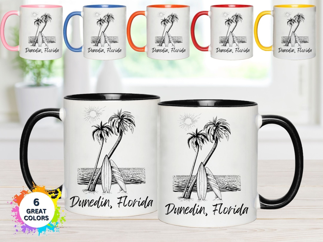 Local Artist Dunedin Florida Ceramic Mug Gift Coffee Lover Gift Great