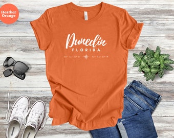Dunedin Florida Coordinate Shirt * Dunedin Map Tee * Beach Clothing * Vacation Shirt * Florida Travel * Gift for Dad * ON SALE