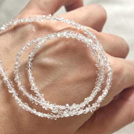 Mini Raw Double-Pointer Herkimer Diamond Necklace - image 4