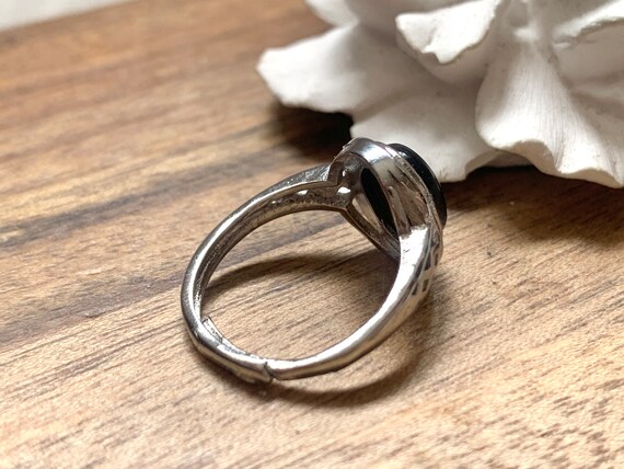 Minimalist Hypersthene Adjustable Silver-Plated R… - image 10