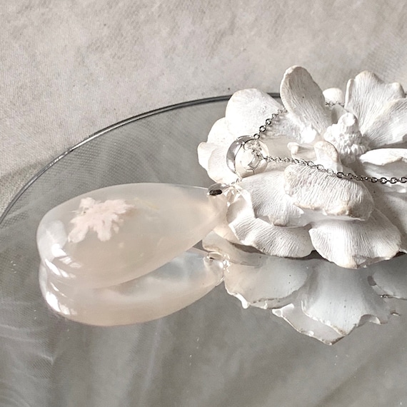 Translucent Unique Sakura Agate Pendant - image 7