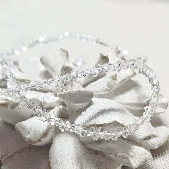 Mini Raw Double-Pointer Herkimer Diamond Necklace - image 2