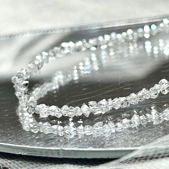 Mini Raw Double-Pointer Herkimer Diamond Necklace - image 9