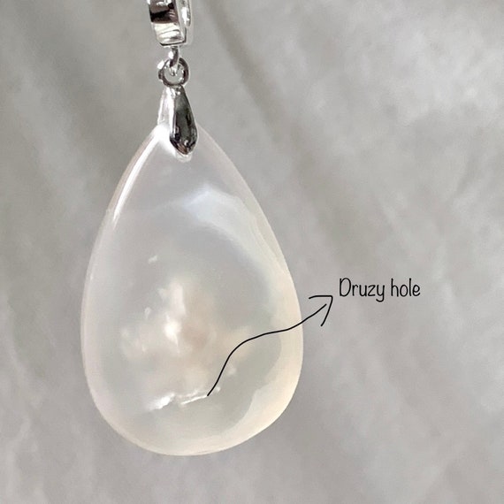 Translucent Unique Sakura Agate Pendant - image 10