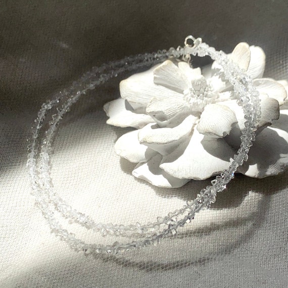 Mini Raw Double-Pointer Herkimer Diamond Necklace - image 7