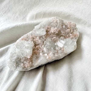 Mint Green Apophyllite with Stilbite Specimen Display