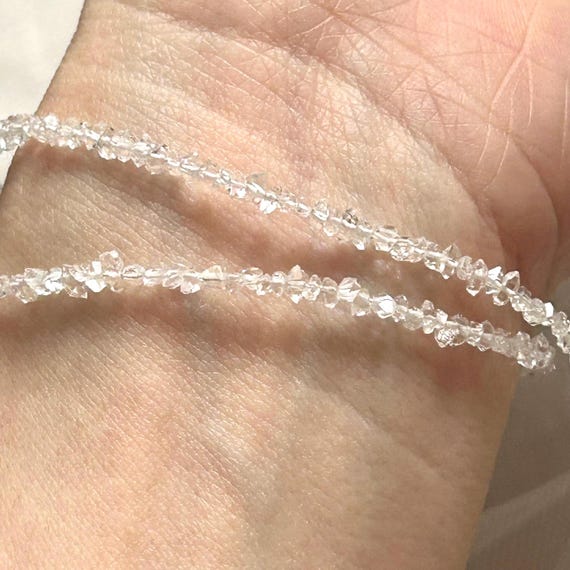 Mini Raw Double-Pointer Herkimer Diamond Necklace - image 6