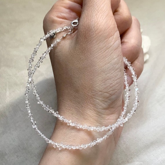 Mini Raw Double-Pointer Herkimer Diamond Necklace - image 1