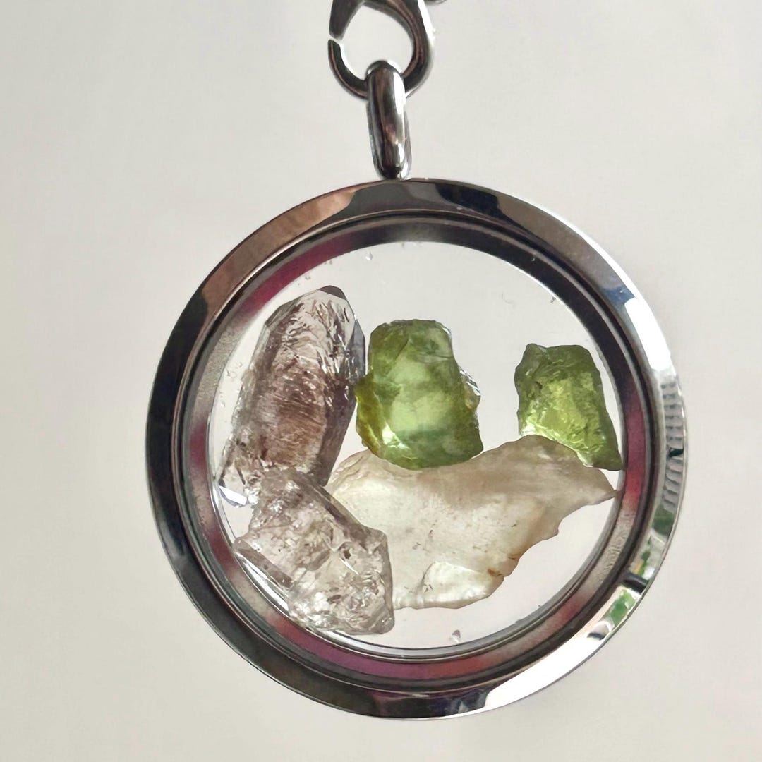 Amazing Glass Key Rings Libyan Desert Glass Key Ring Pendant, Golden Tektite, Pakimer Diamonds ...