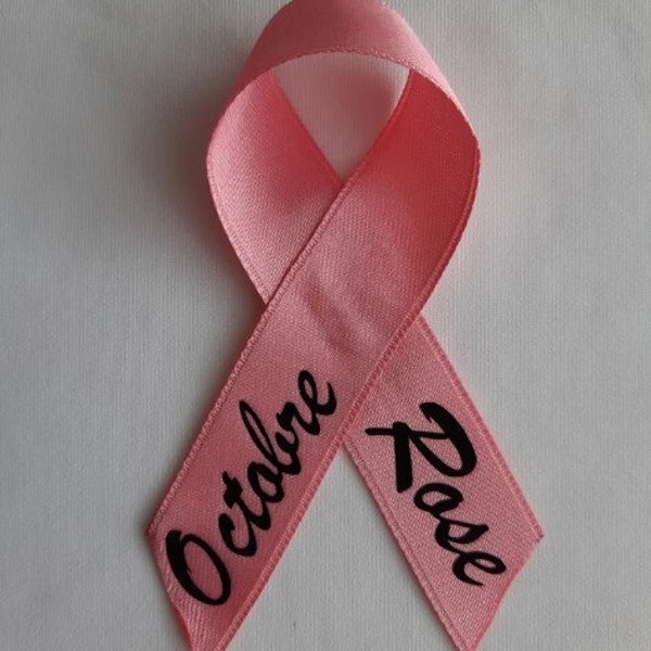 Broche ruban Octobre Rose/pink october ribbon/ Octobre Rose