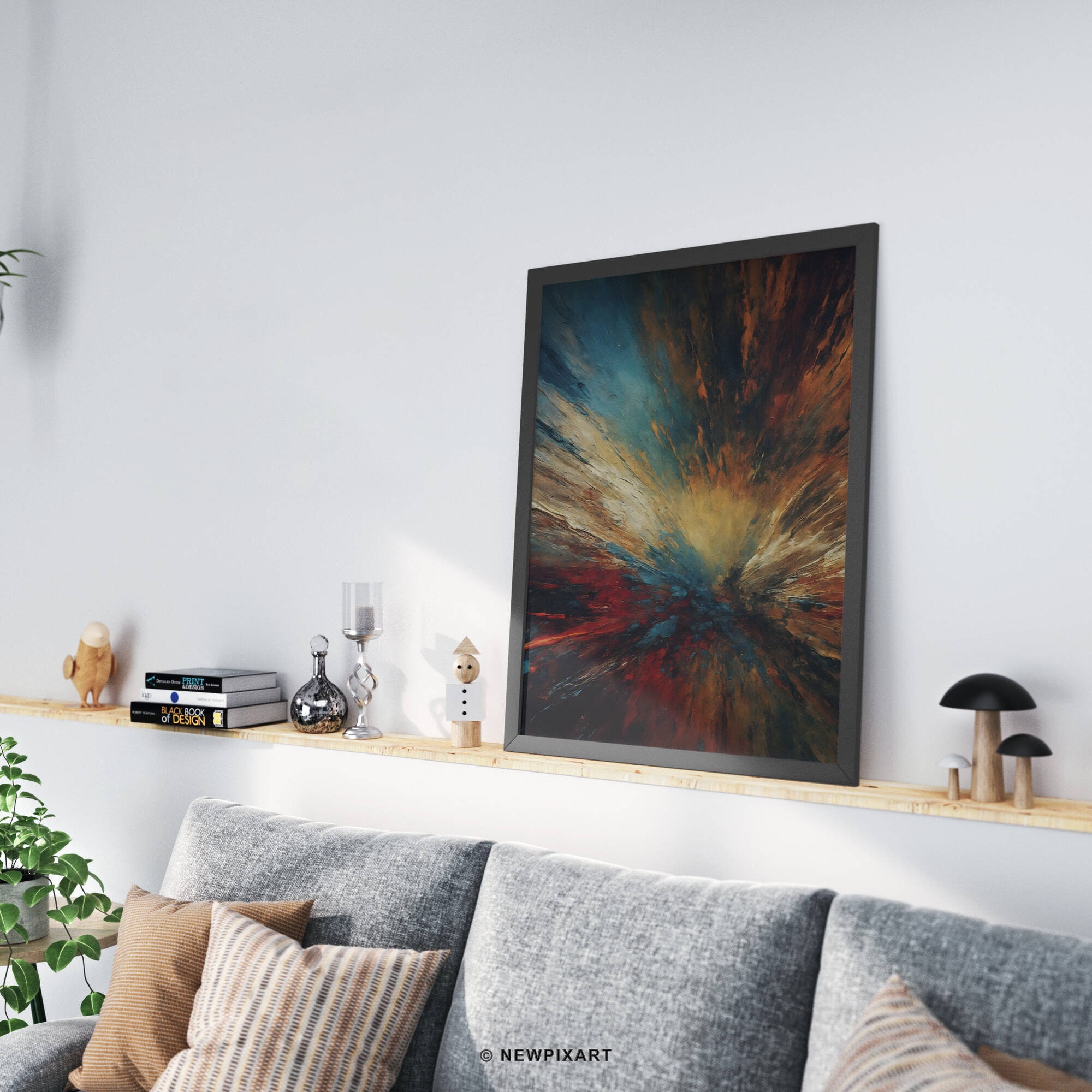 Abstract Printable Art, Digital Download, Aesthetic Printable Wall Art ...