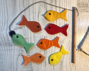 Felt Fishing Game: Montessori Fine Motor Skills Toy for Toddlers