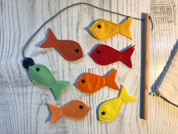 Educational Felt Fishing Toy, Busy Bag for Kids, Montessori Toy