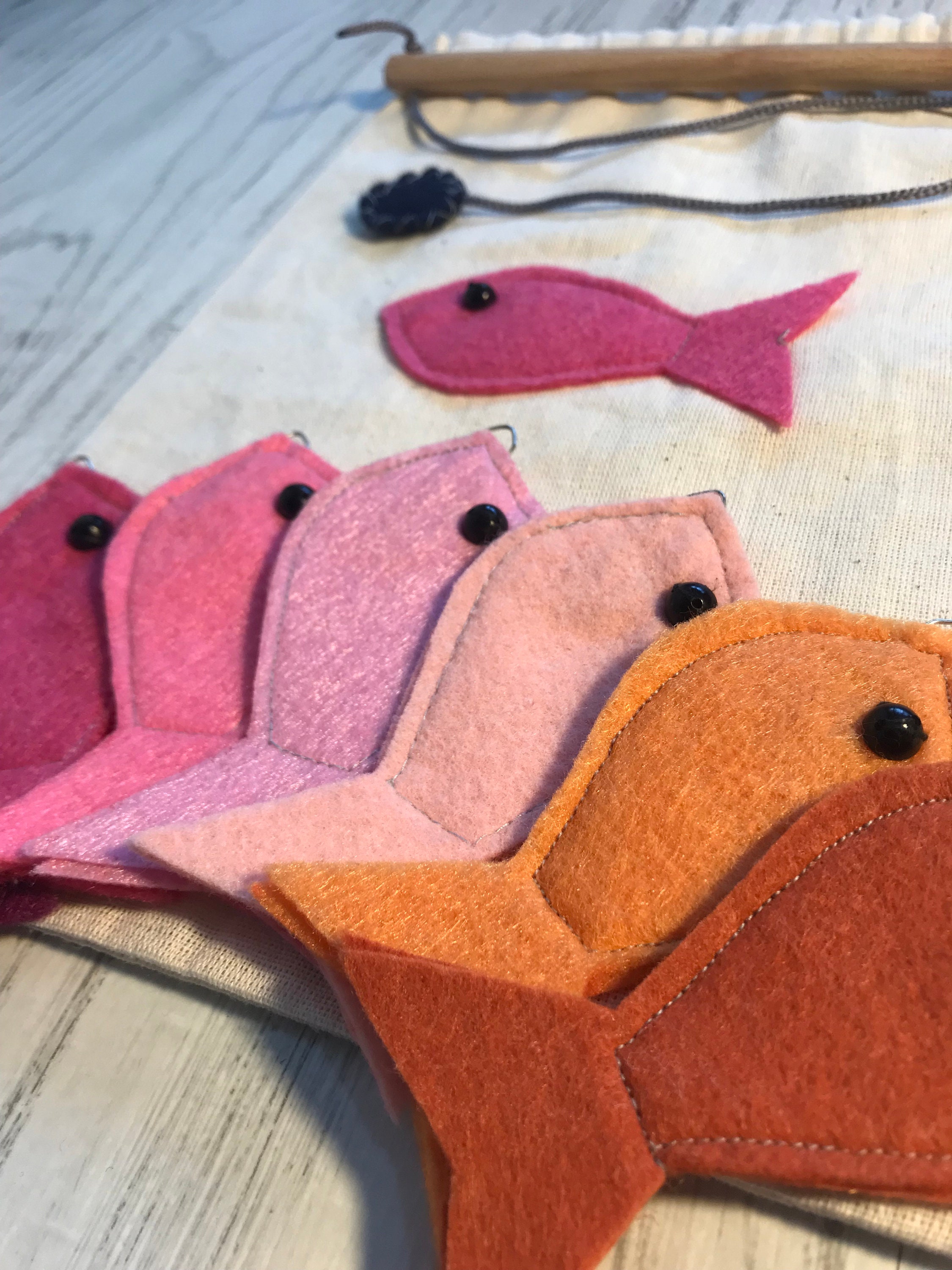 Felt Fishing Game: Spring Flower Colors, Montessori Learning Toy - Etsy