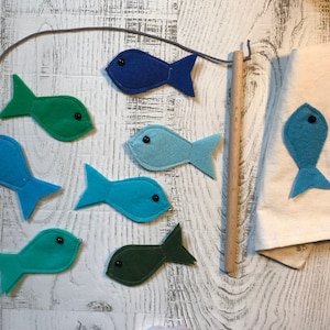 Felt Fishing Game: Montessori Fine Motor Skills Toy
